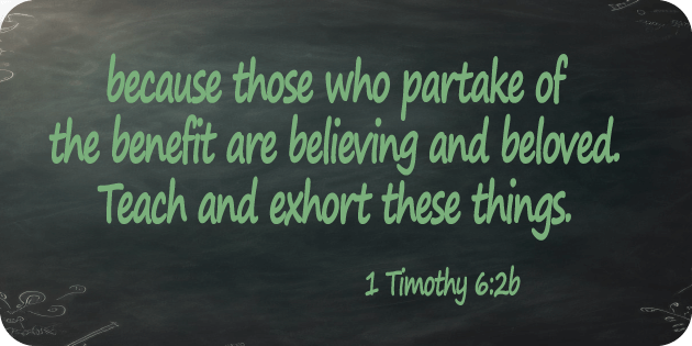 1 Timothy 6 2b
