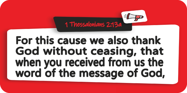 1 Thessalonians 2 13a