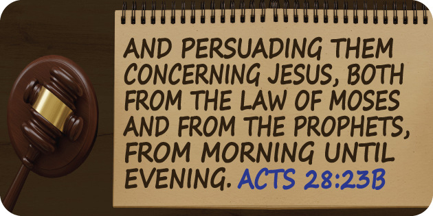 Acts 28 23b