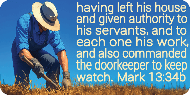Mark 13 34b