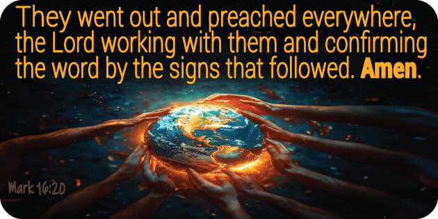 Mark 16 20