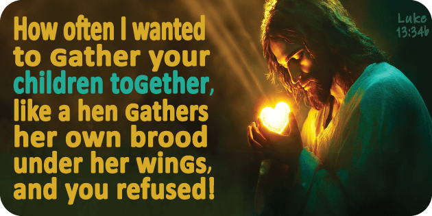 Luke 13 34b