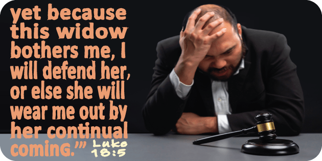 Luke 18 5