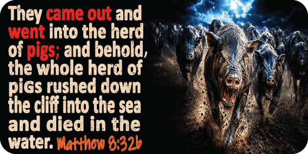 Matthew 8 32b