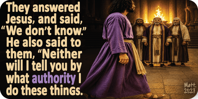 Matthew 21 27